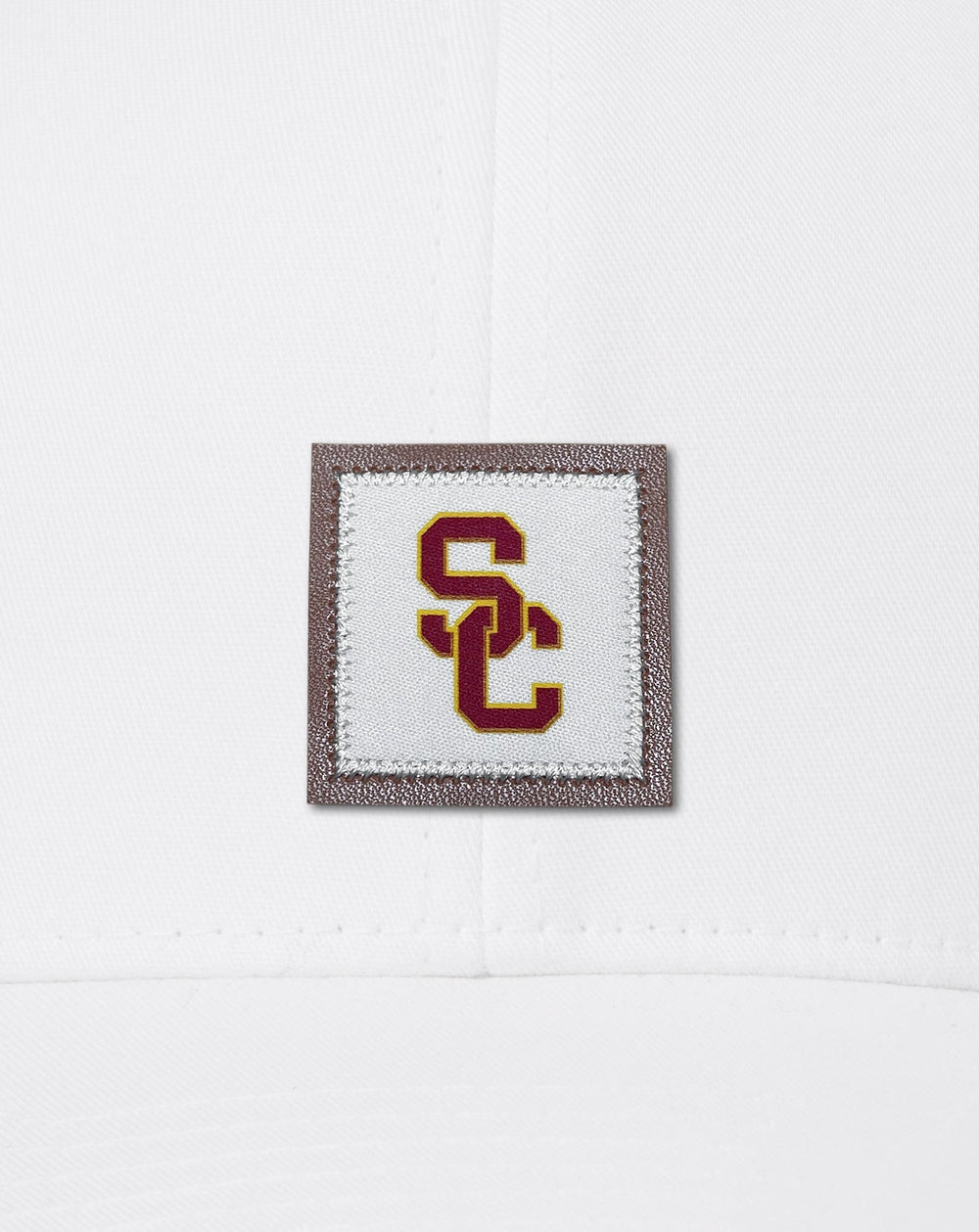 USC Leather Patch Snapback Hat Men|Accessories|Game Day|New/White