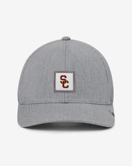 USC Leather Patch Snapback Hat Men|Accessories|Game Day|New/Heather Grey