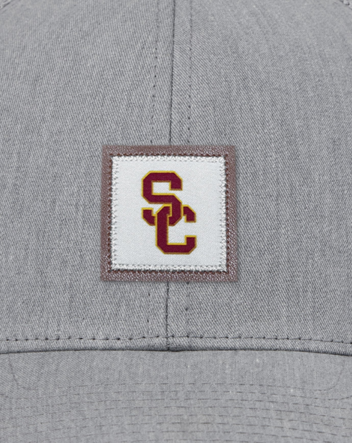 USC Leather Patch Snapback Hat Men|Accessories|Game Day|New/Heather Grey