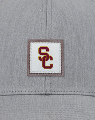 USC Leather Patch Snapback Hat Men|Accessories|Game Day|New/Heather Grey