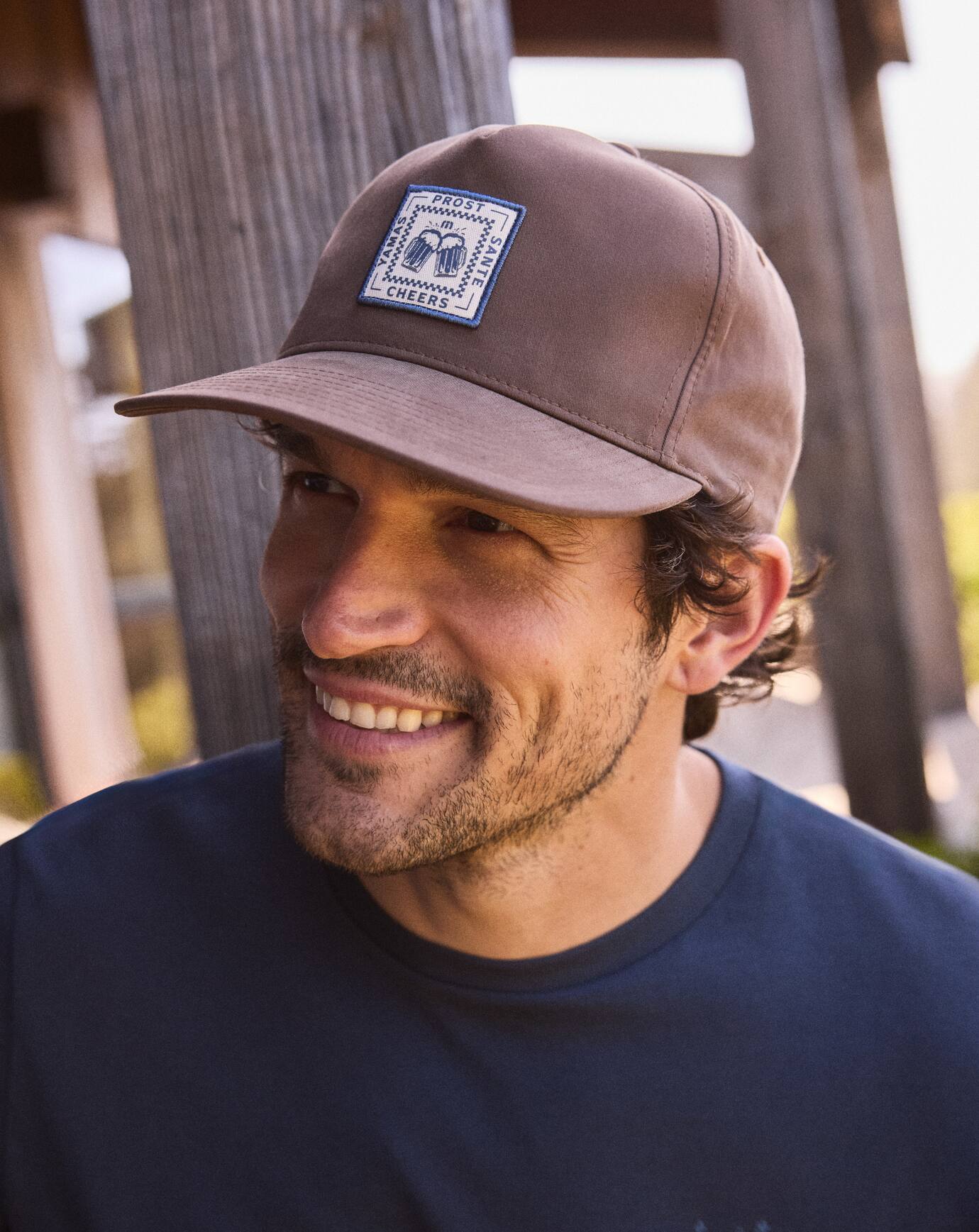 Cheers Snapback Hat Men|Accessories/Chocolate Brown