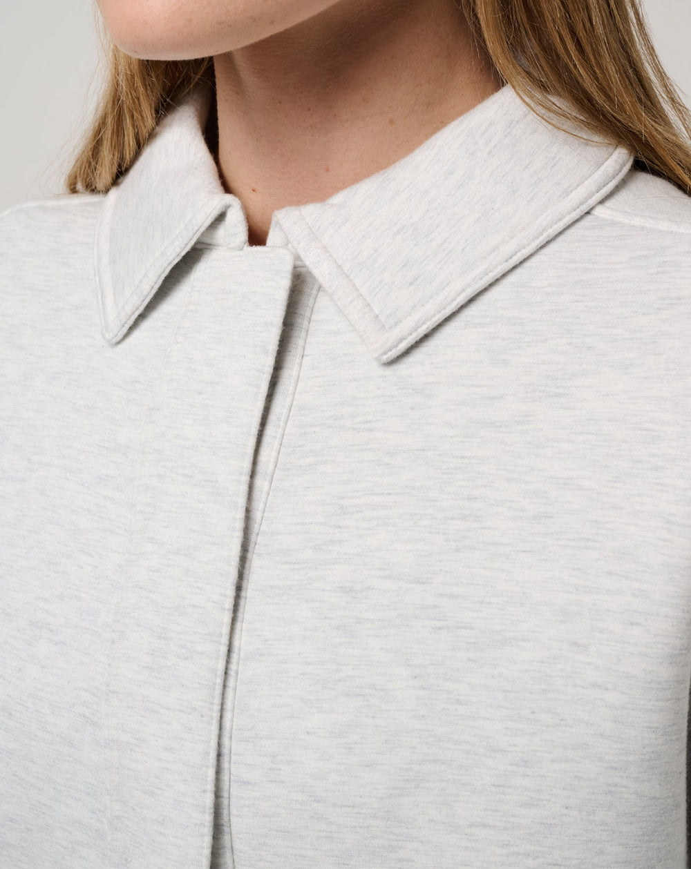 Cloudscape Button Down Women/Heather Light Grey