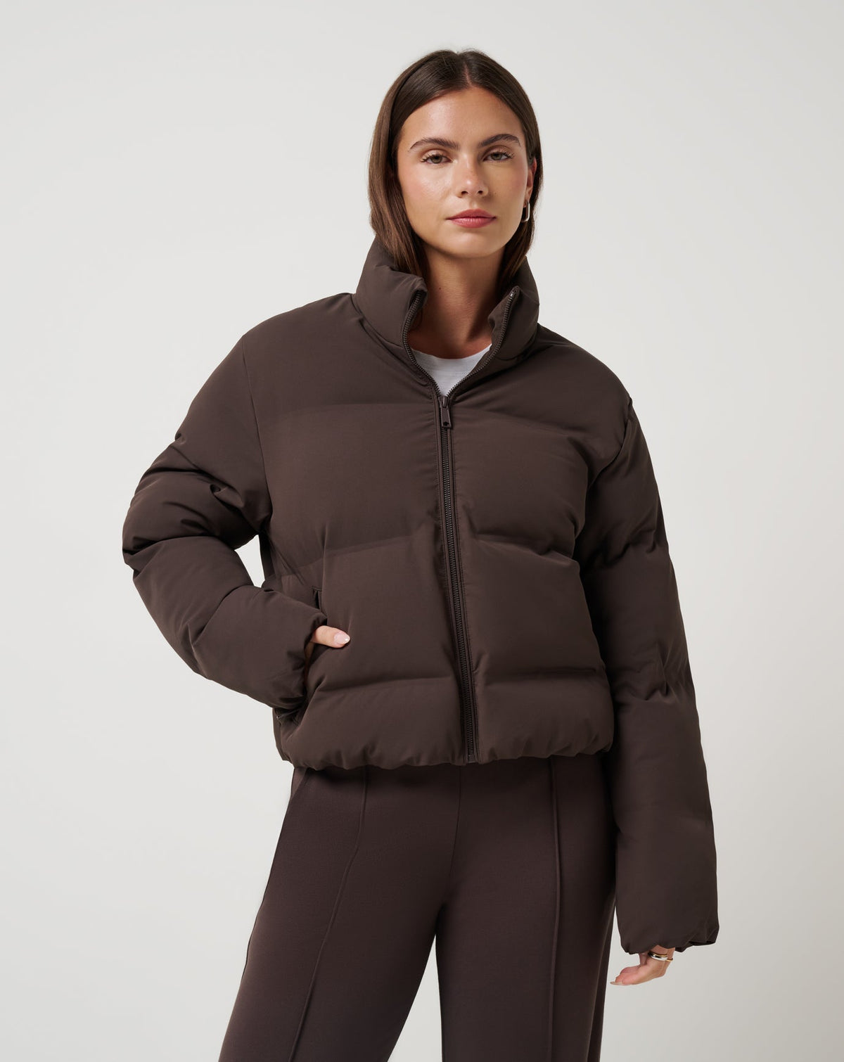 Moontide Bonded Puffer Jacket Women/Coffee Grounds