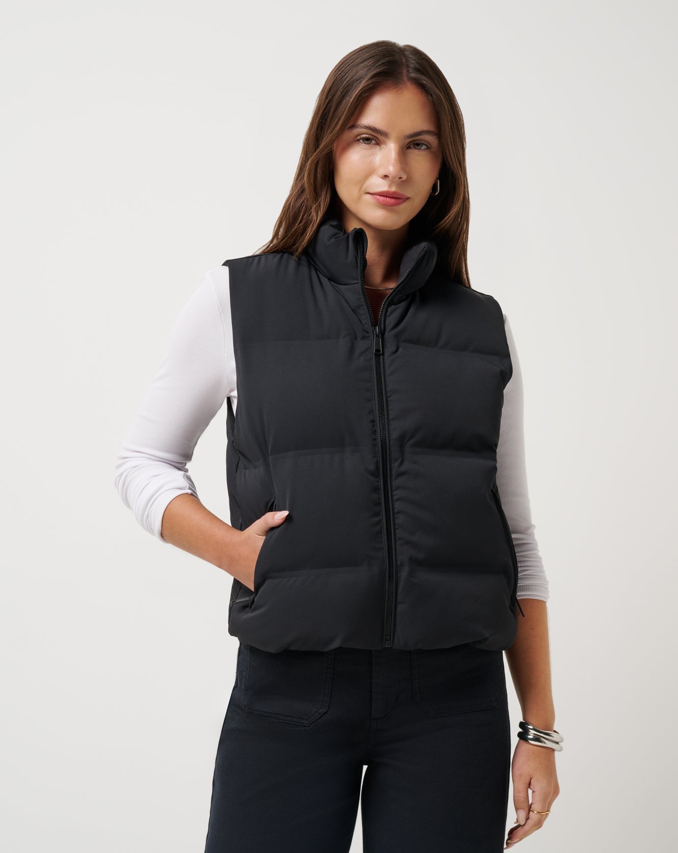 Moontide Bonded Puffer Vest Women/Black