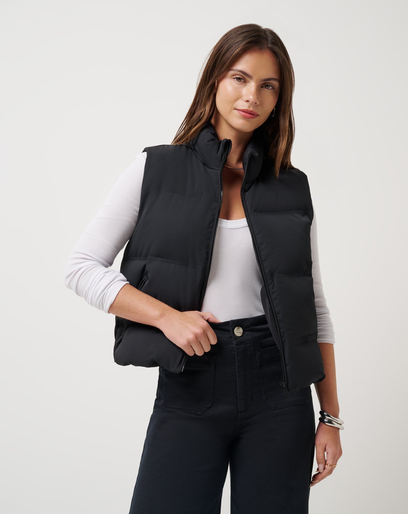 Moontide Bonded Puffer Vest Women/Black