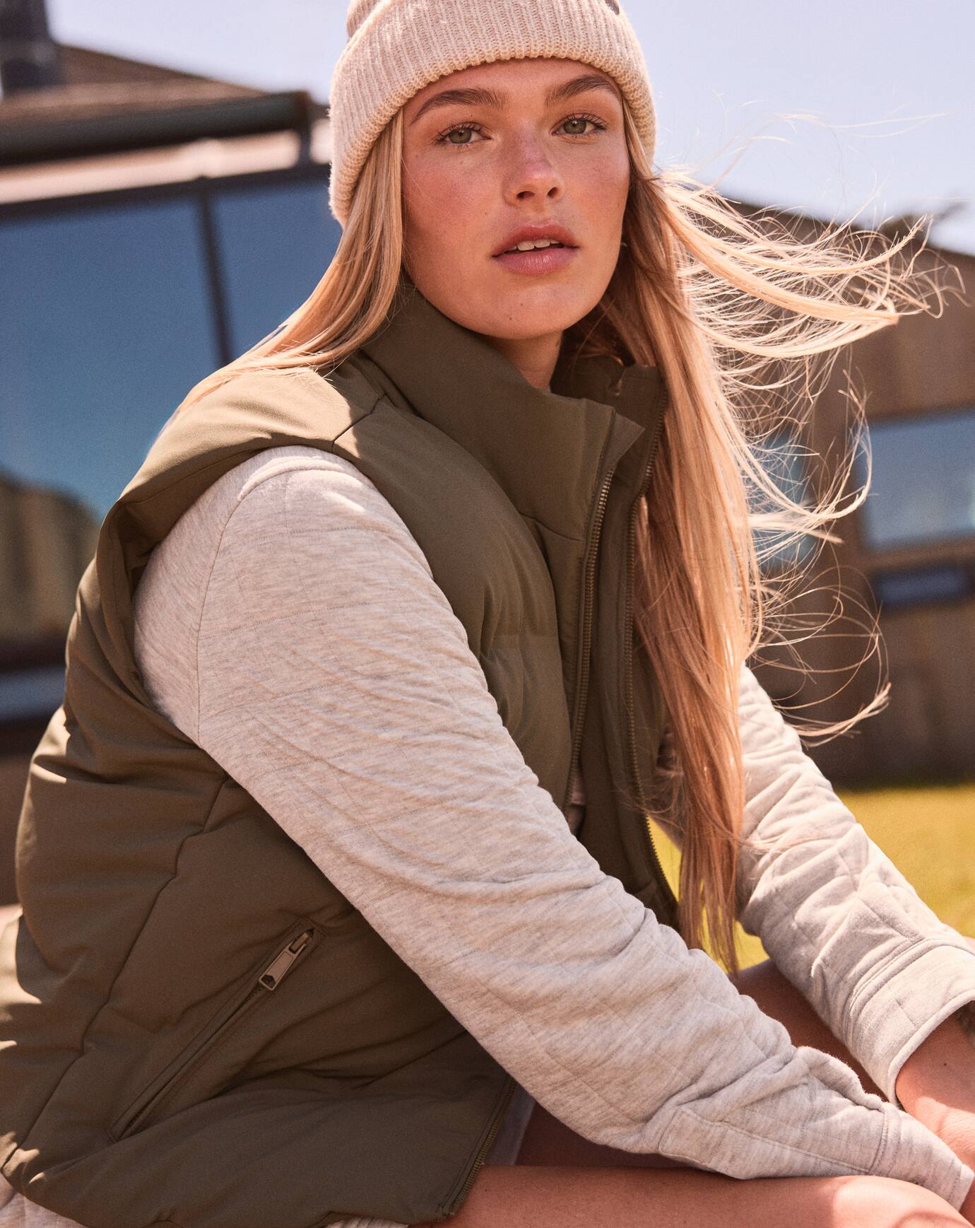 Moontide Bonded Puffer Vest Women/Grape Leaf