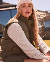 Moontide Bonded Puffer Vest Women/Grape Leaf