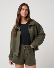 Cloudscape Button Down Women/Heather Grape Leaf