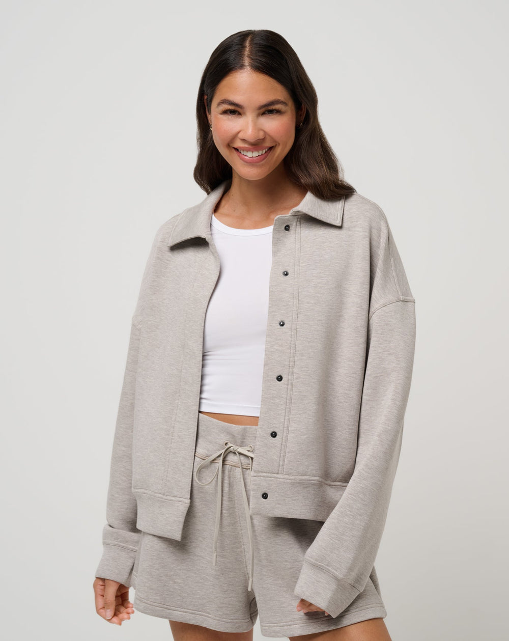 Cloudscape Button Down Women/Heather Savannah Tan