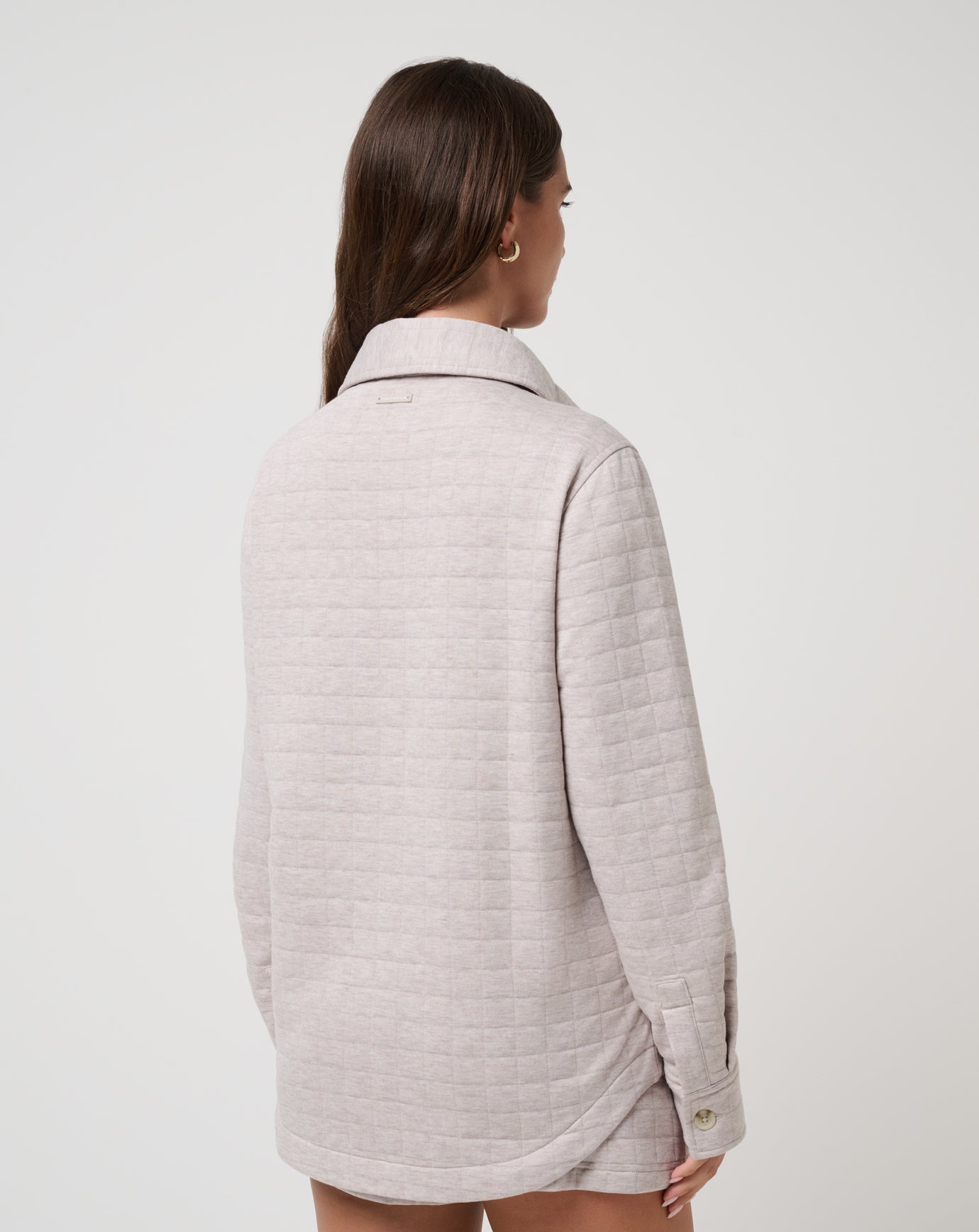 Cloud Coastal Quilted Shacket Women/Heather Savannah Tan