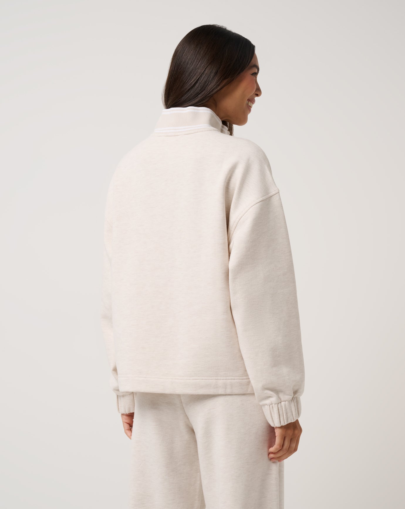 Cloud Fleece Clubside Half Zip Women/Heather Brazillian Sand