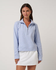 Cloud Fleece Half Zip 2.0 Women|Golf/Heather Soft Blue
