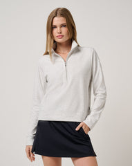 Cloud Fleece Half Zip 2.0 Women|Golf/Heather Light Grey