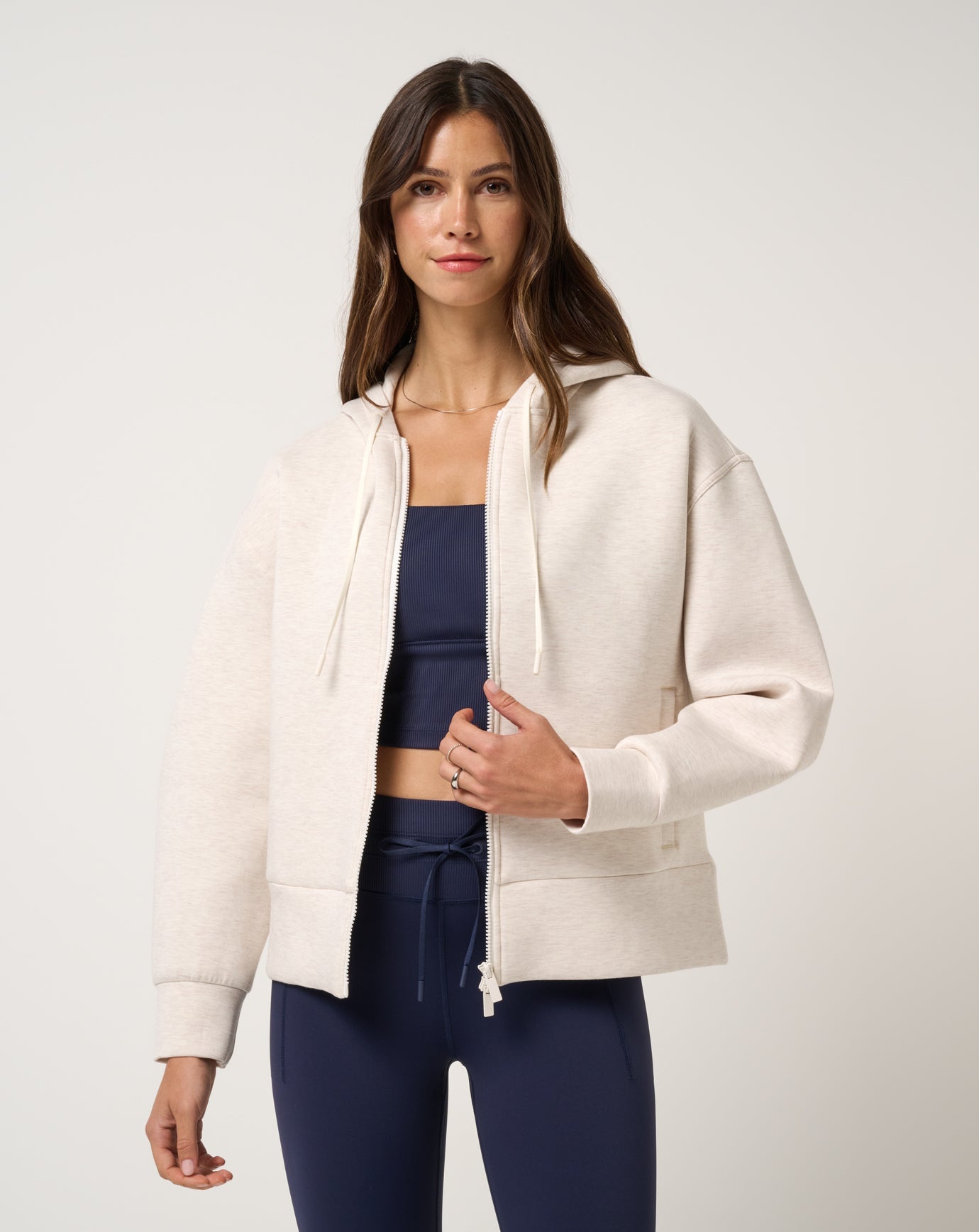 Cloudscape Zip Hood Women/Heather Brazillian Sand