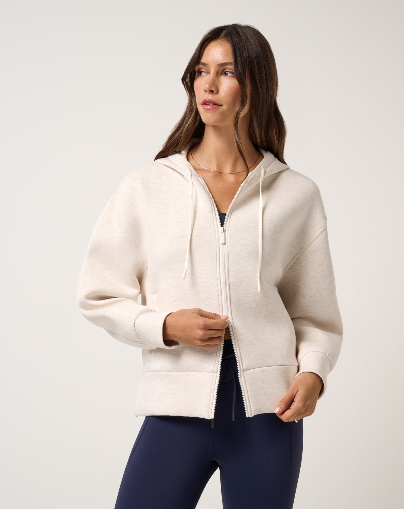 Cloudscape Zip Hood Women/Heather Brazillian Sand