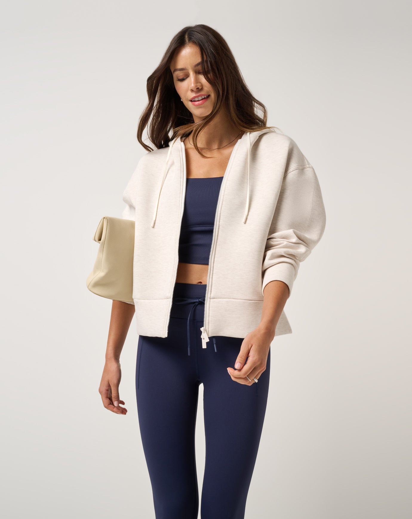 Cloudscape Zip Hood Women/Heather Brazillian Sand