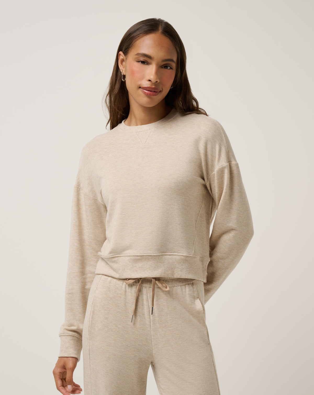 Cloud Terry Crew Women/Heather Natural