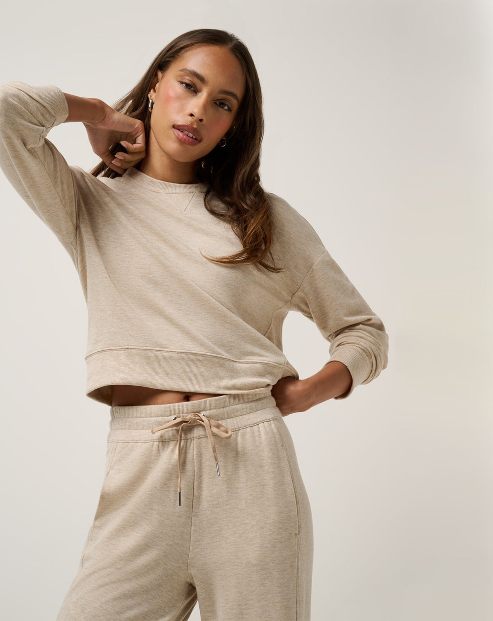 Cloud Terry Crew Women/Heather Natural