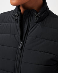 Skyloft Soft Espresso Martini Full Zip Women|Golf/Heather Black