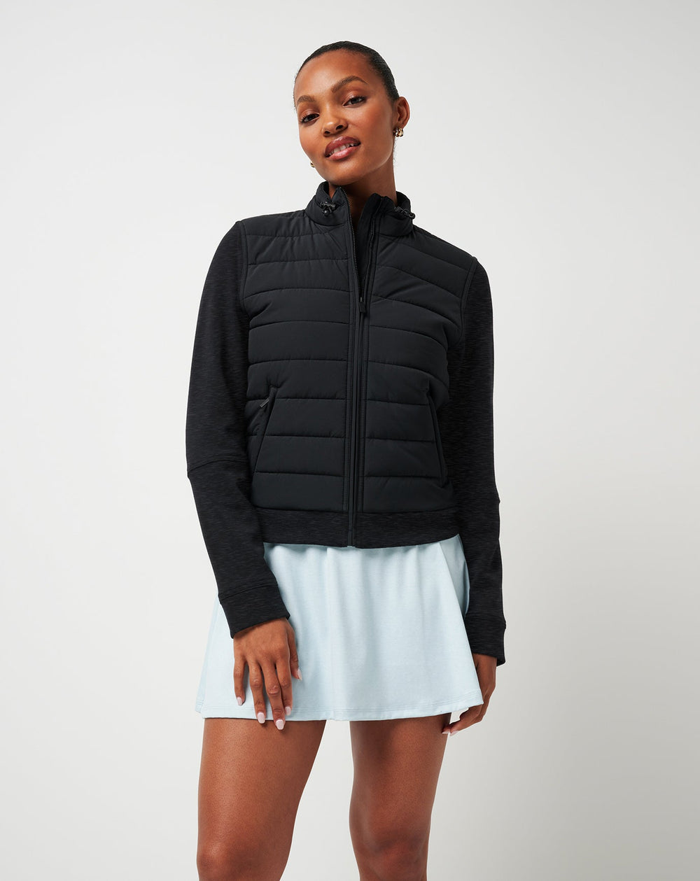Skyloft Soft Espresso Martini Full Zip Women|Golf/Heather Black