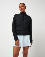 Skyloft Soft Espresso Martini Full Zip Women|Golf/Heather Black