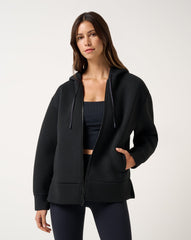Cloudscape Zip Hood Women/Heather Black