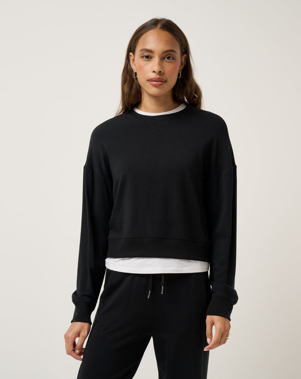 Cloud Terry Crew Women/Black