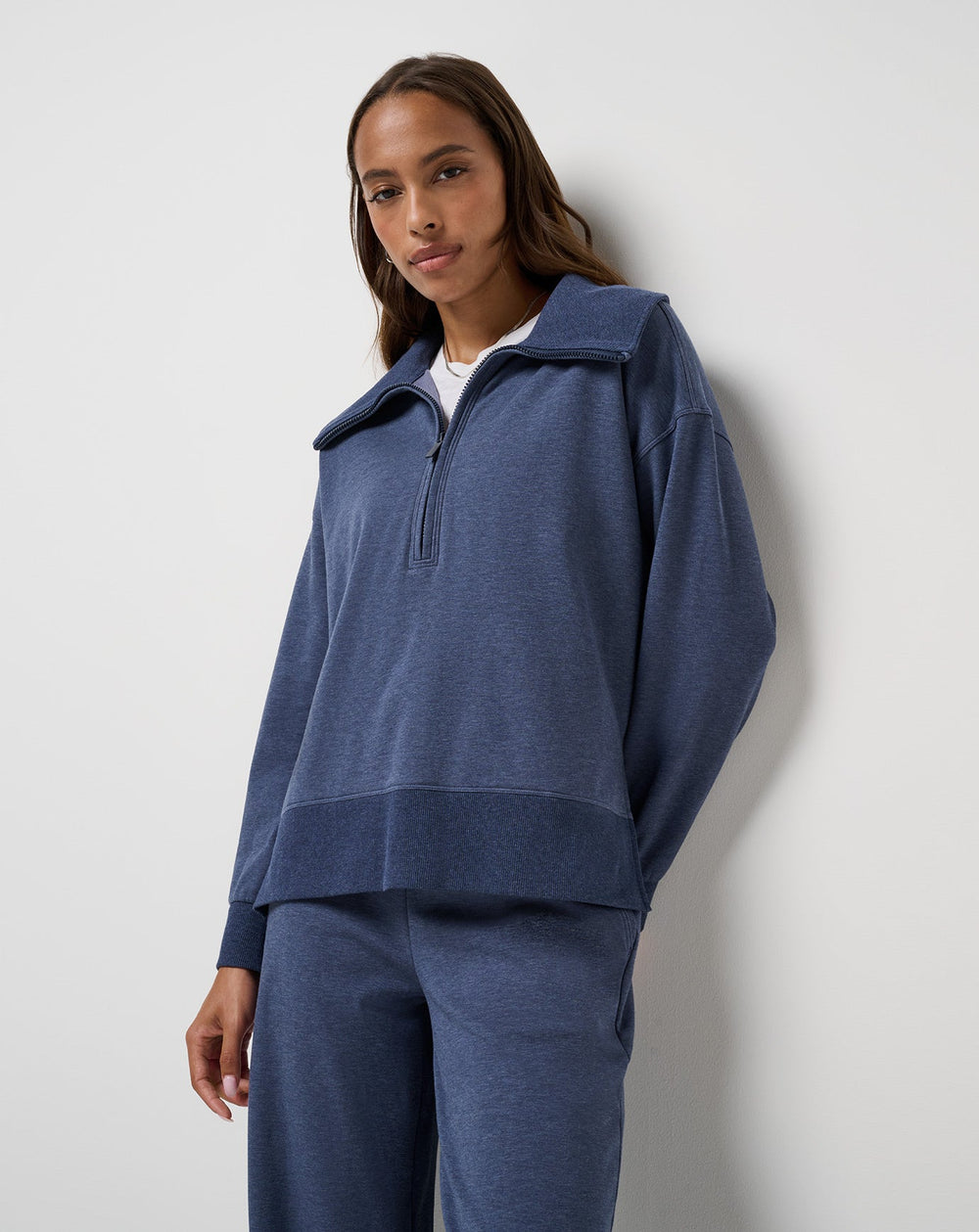 Save The Day Cloud Half Zip 2.0 Women/Heather Navy Blazer