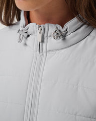 Skyloft Soft Espresso Martini Full Zip Women|Golf/Heather Light Grey