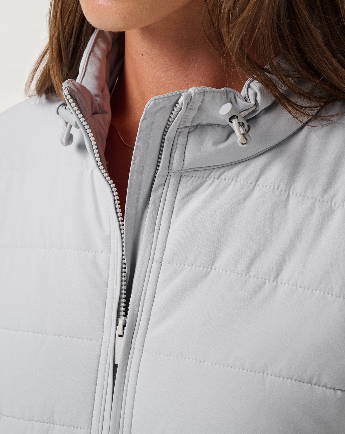 Skyloft Soft Espresso Martini Full Zip Women|Golf/Heather Light Grey