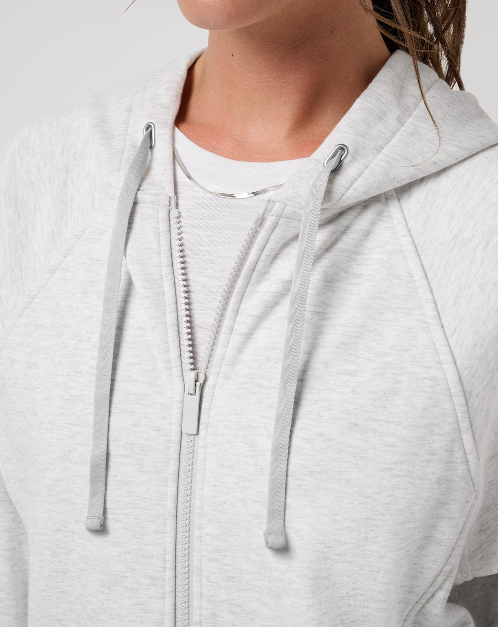 Off Script 2.0 Cloud Full Zip Hoodie Women/Heather Light Grey