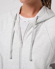 Off Script 2.0 Cloud Full Zip Hoodie Women/Heather Light Grey