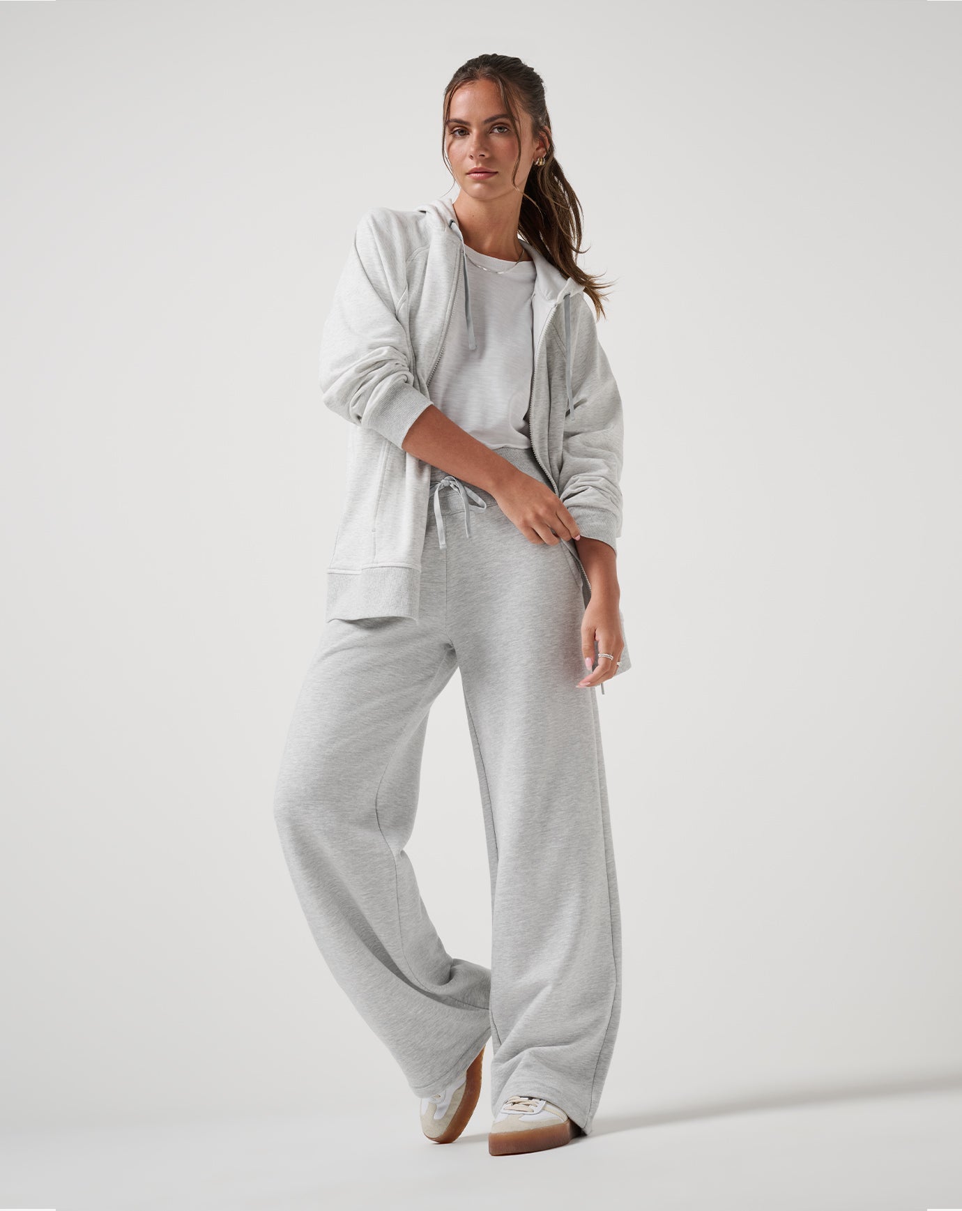 Off Script 2.0 Cloud Full Zip Hoodie Women/Heather Light Grey