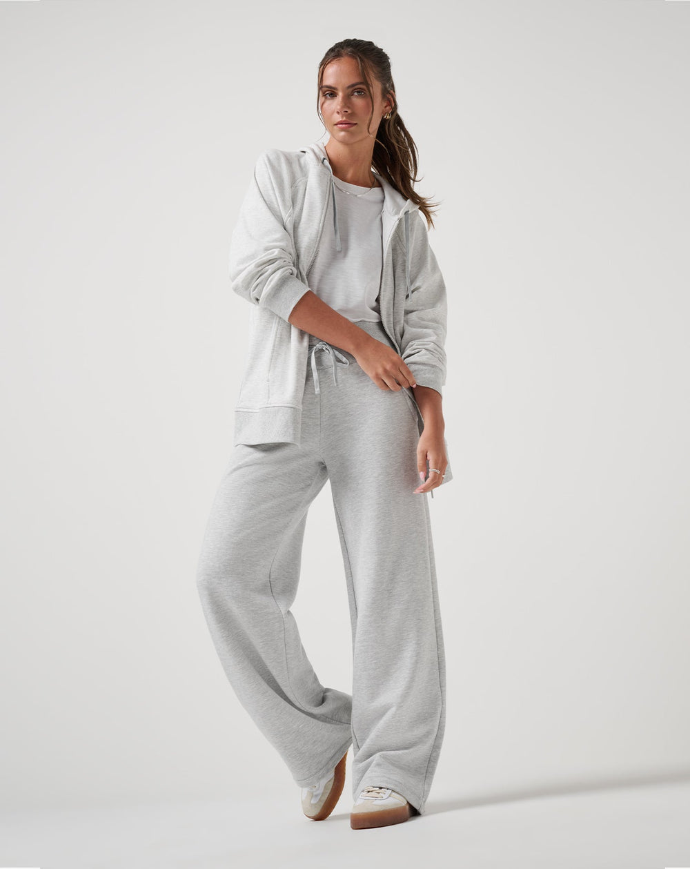 Off Script 2.0 Cloud Full Zip Hoodie Women/Heather Light Grey