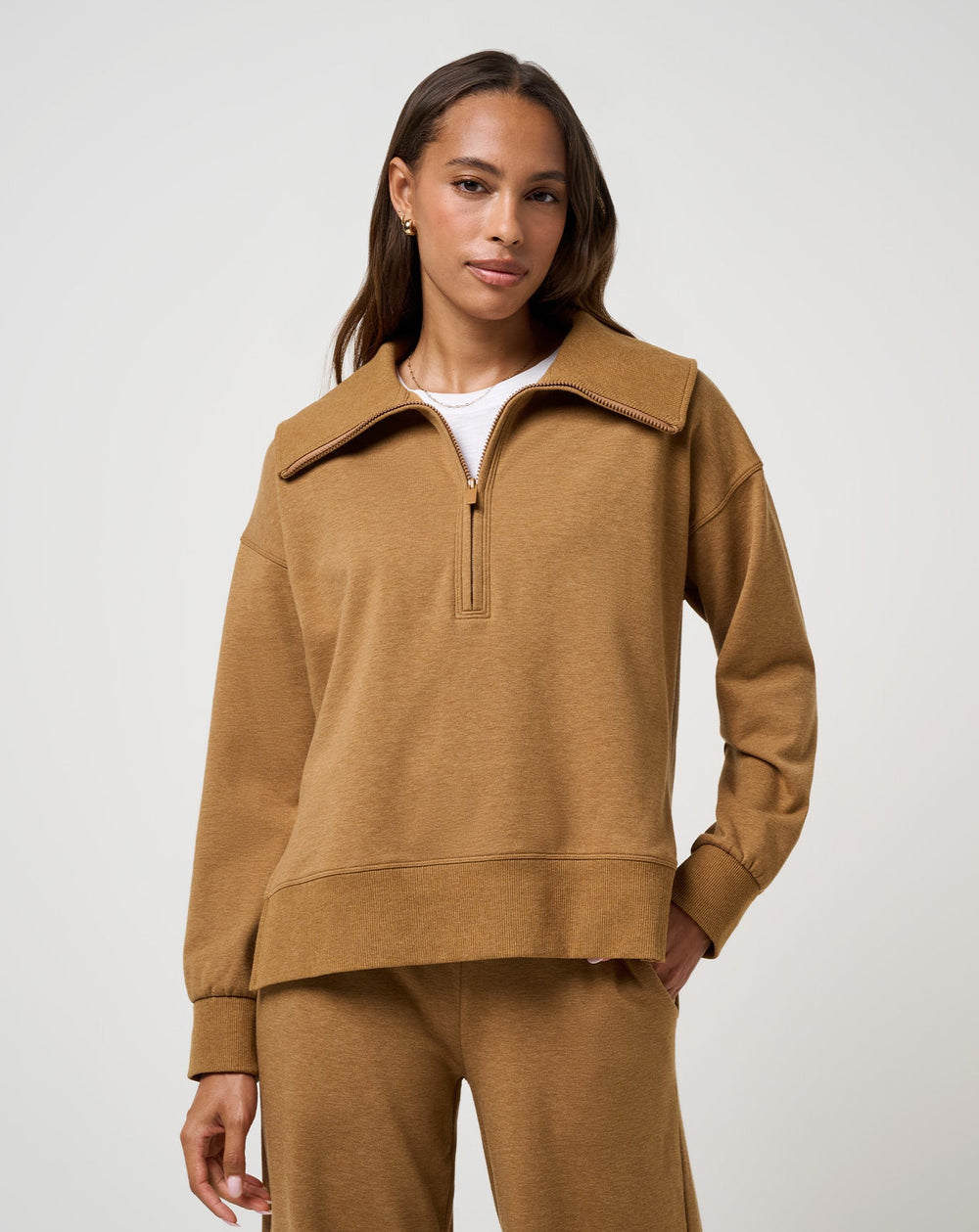 Save The Day Cloud Half Zip 2.0 Women/Heather Spice