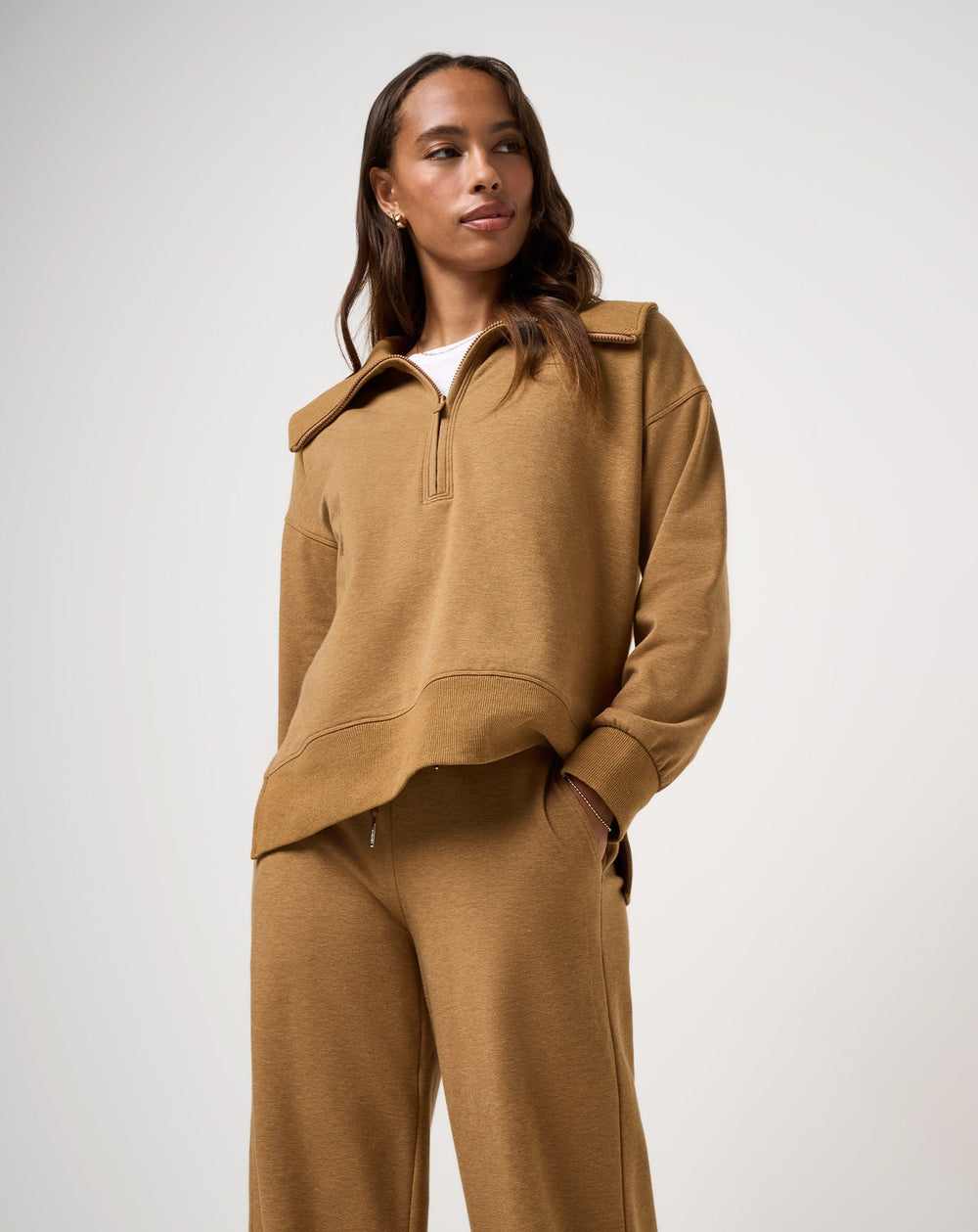 Save The Day Cloud Half Zip 2.0 Women/Heather Spice