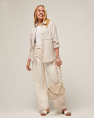Cloud Fleece Shacket Women/Heather Pumice Stone