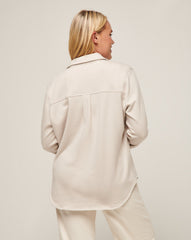 Cloud Fleece Shacket Women/Heather Pumice Stone