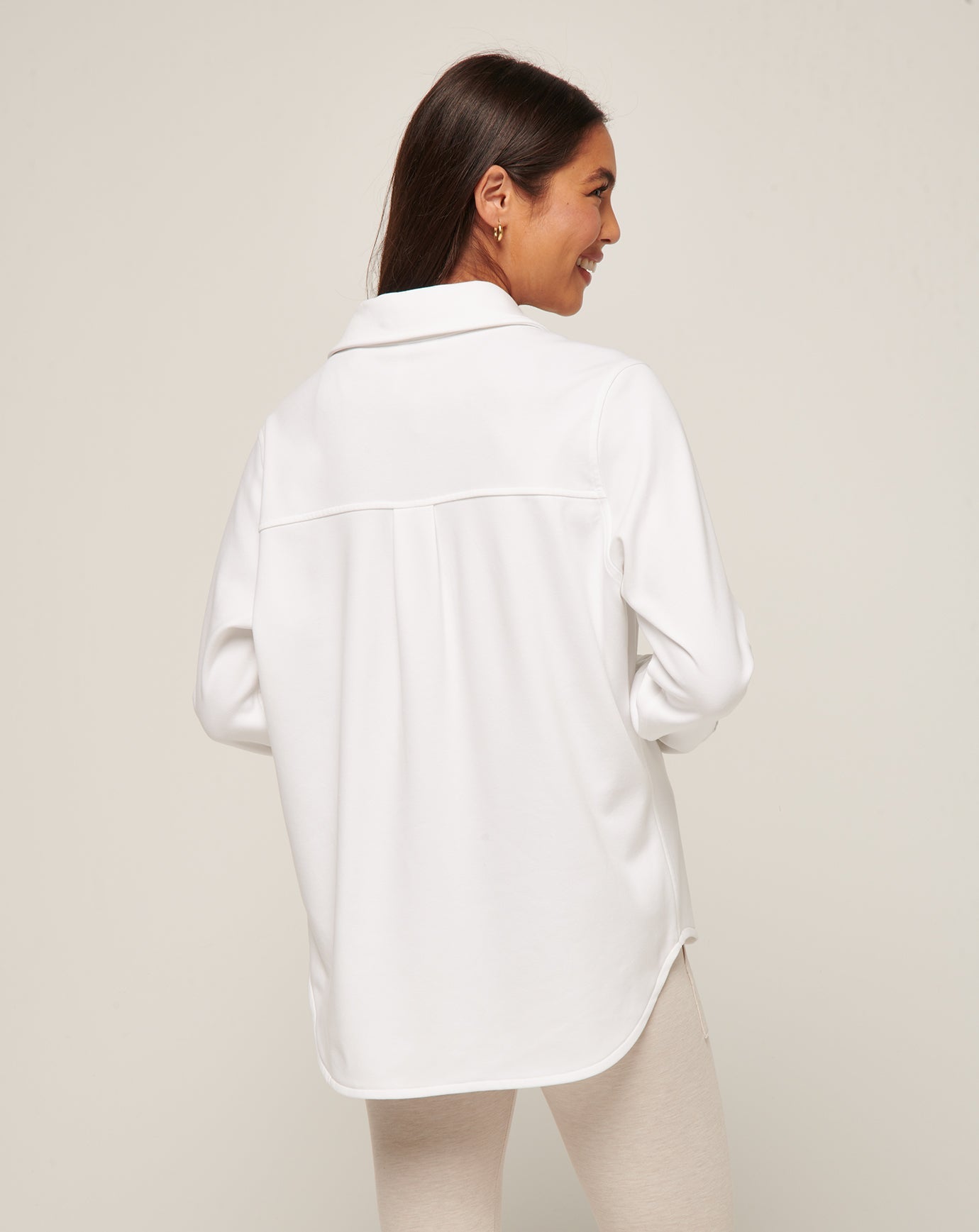 Cloud Fleece Shacket Women/White