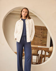 Diamond Quilted Shacket Women/Eggnog
