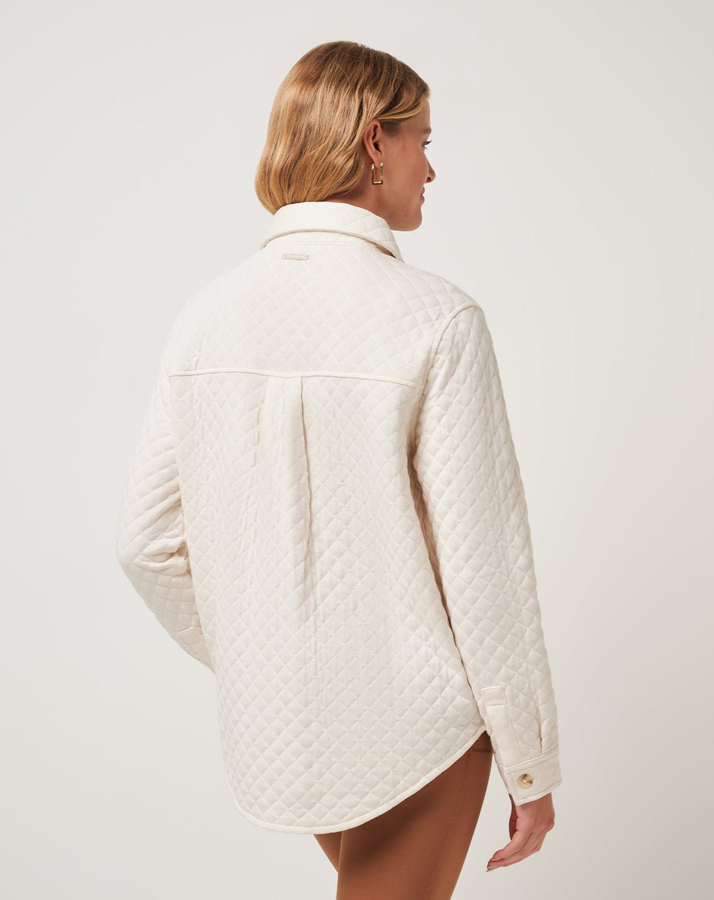Diamond Quilted Shacket Women/Eggnog