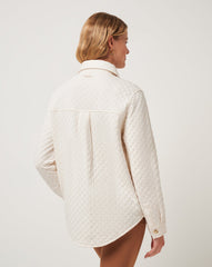 Diamond Quilted Shacket Women/Eggnog