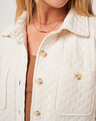 Diamond Quilted Shacket Women/Eggnog