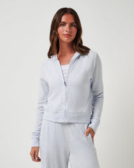 Cloud Terry Zip Hoodie Women/Heather Ancient Water