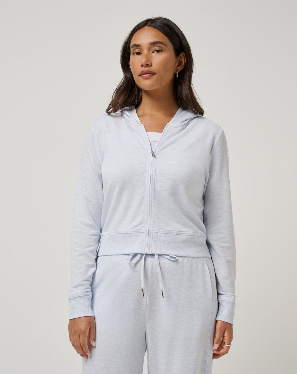 Cloud Terry Zip Hoodie Women/Heather Ancient Water