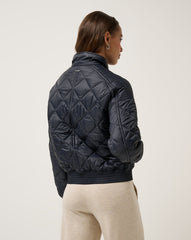 Lights At Night Quilted Jacket Women/Obsidian