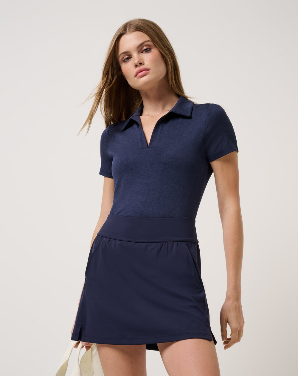 Skyloft Light Polo Women|Golf/Heather Navy Blazer