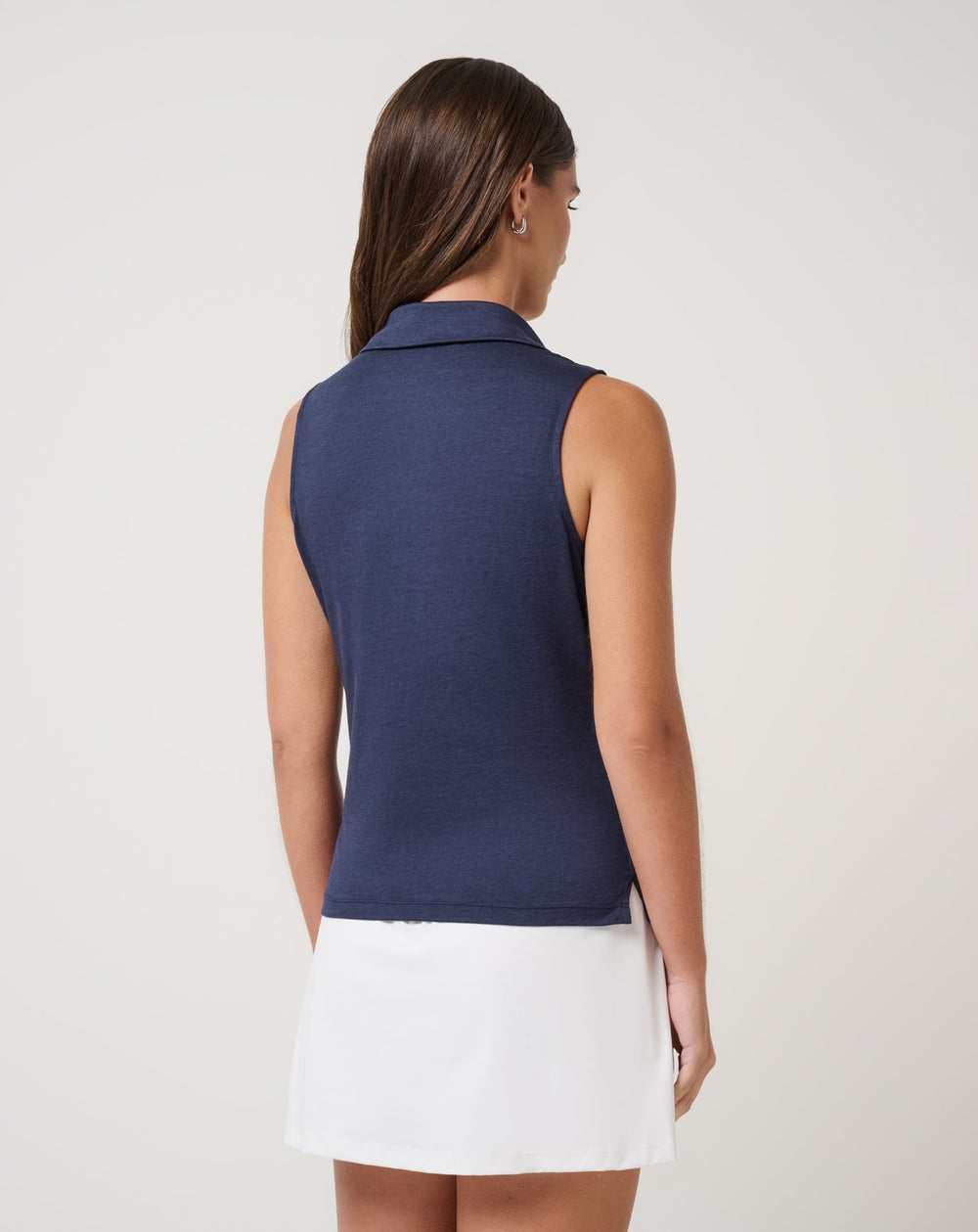 Skyloft Light Sleeveless Polo Women|Golf/Heather Navy Blazer