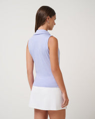 Skyloft Light Sleeveless Polo Women|Golf/Heather Soft Blue