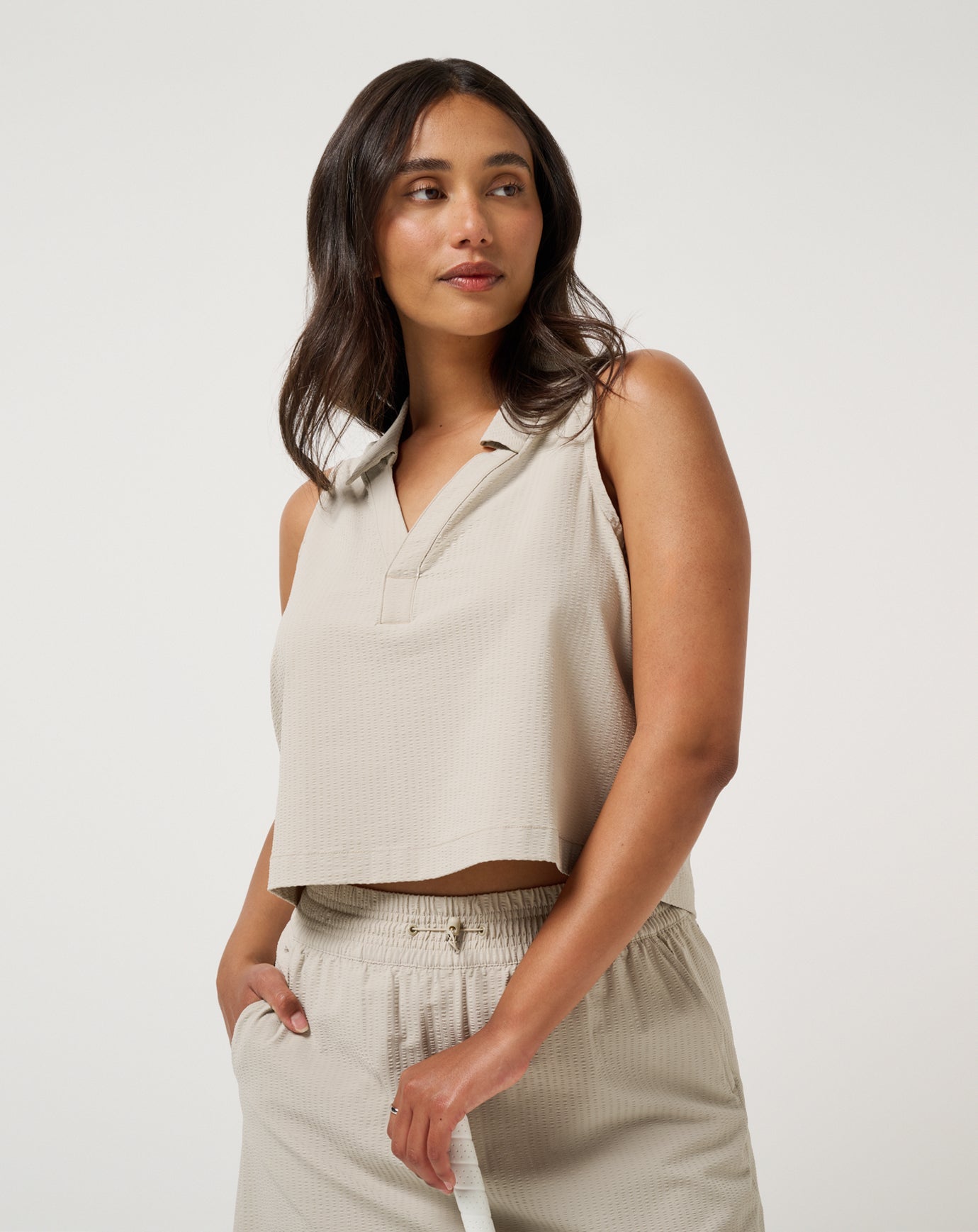 Timeless Breezeblend Polo Women|Golf/Island Fossil